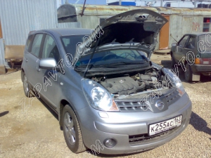 Упор капота Nissan Note I (2005-) (в сборе с кронштейном) "ТехноМастер"