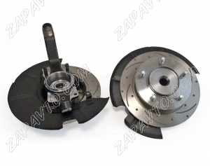 Узел переднего колеса 2121 Нива с усиленной ступицей 22 шлица с перфорированным диском
