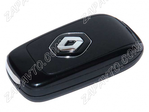 Ключ замка зажигания Renault HITAG AES (выкидной, хром) 2 кнопки VAC 102