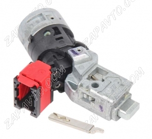 Замок зажигания Renault Duster c 2015 г без личинок дверей, заготовка ключа без пульта 806015715R