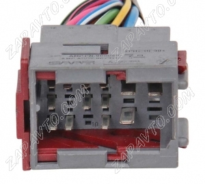 Разъем 16-pin 13 проводов межжгутовой штыревой серый Калина, Приора, Гранта, Нива 0-967376-2 AMP