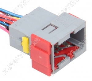 Разъем 16-pin 13 проводов межжгутовой штыревой серый Калина, Приора, Гранта, Нива СЦНК.434428.073