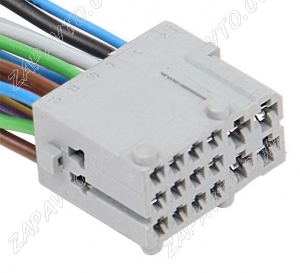 Разъем 16-pin 16 проводов межжгутовой гнездовой серый Калина, Приора, Гранта, Нива СЦНК.757555.028