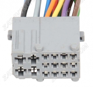 Разъем 16-pin 16 проводов межжгутовой гнездовой серый Калина, Приора, Гранта, Нива СЦНК.757555.028