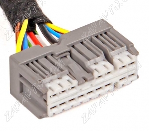 Разъем 16-pin 14 проводов для подрулевого переключателя света Веста 6098-6958 серый