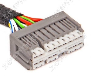 Разъем 16-pin 14 проводов для подрулевого переключателя света Веста 6098-6958 серый