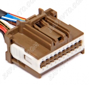 Разъем 20 pin 16 проводов Веста 34729-0202 MOLEX коричневый