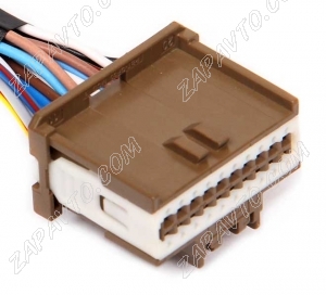 Разъем 20-pin 16 проводов Веста 34729-0202 MOLEX коричневый