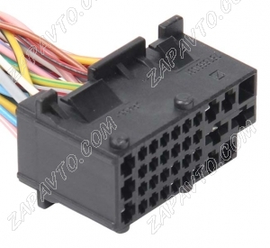 Разъем 33-pin 28 проводов Веста межжгутовой гнездовой черный СЦНК.757555.031