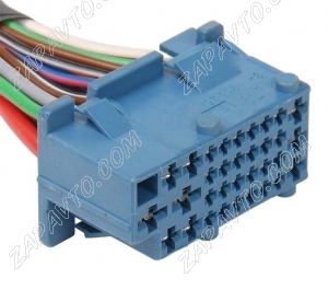 Разъем 33-pin 32 провода Веста, Приора межжгутовой гнездовой синий 3-968254-1 AMP