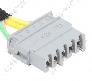 Разъем 5-pin 5 проводов Ларгус, Renault, Nissan для кнопки обогрева заднего стекла серый RKG