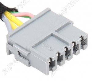 Разъем 5-pin 5 проводов Ларгус, Renault, Nissan для кнопки обогрева заднего стекла серый RKG