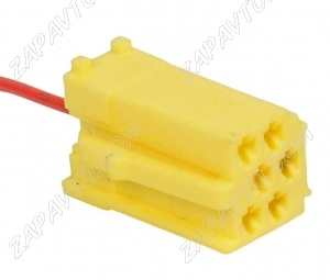 Разъем 6-pin 1 провод Веста 4А0 972 643 Mini ISO желтый