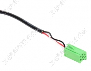 Разъем 6-pin 3 провода Веста 4А0 972 643 A Mini ISO зеленый жгута проводов камеры