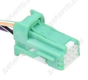Разъем 8-pin 4 провода для кнопки обогрева лобового стекла Renault 6098-8330 зеленый SUMITOMO