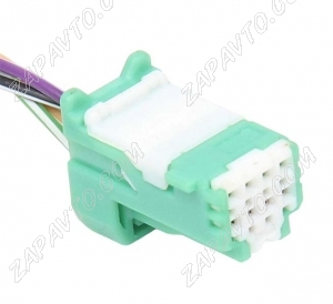 Разъем 8-pin 4 провода для кнопки обогрева лобового стекла Renault 6098-8330 зеленый SUMITOMO