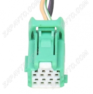 Разъем 8-pin 4 провода для кнопки обогрева лобового стекла Renault 6098-8330 зеленый SUMITOMO