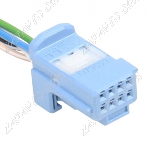 Разъем 8-pin 5 проводов для кнопки Веста NG, Renault голубой 1379659-3 TE Connectivity