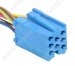 Разъем 8-pin 8 провода Веста 4А0 972 643 B Mini ISO синий