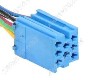 Разъем 8-pin 8 провода Веста 4А0 972 643 B Mini ISO синий