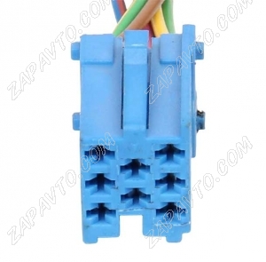 Разъем 8-pin 8 провода Веста 4А0 972 643 B Mini ISO синий