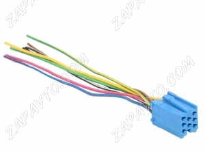 Разъем 8-pin 8 провода Веста 4А0 972 643 B Mini ISO синий