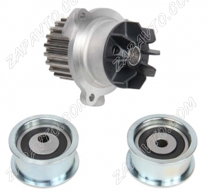 Ремень ГРМ 2112 +2 ролика натяжной, опорный (усиленный) + помпа POWER GRIP