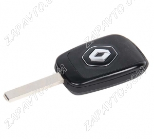 Ключ замка зажигания Renault HITAG 3 PCF 7961 (хром) 3 кнопки с автозапуском VA2