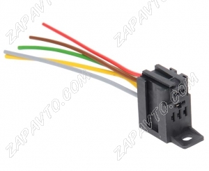 Колодка для реле мини 1118 Калина черная с крепежным кронштейном