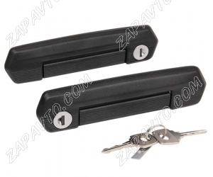 Ручки двери наружные ВАЗ 21214, Нива Урбан (личинки, ключи) 2шт ЧЕРНЫЙ МАТОВЫЙ