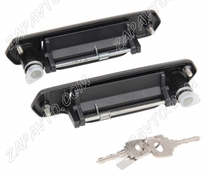 Ручки двери наружные ВАЗ 21214, Нива Урбан (личинки, ключи) 2шт ЧЕРНЫЙ МАТОВЫЙ