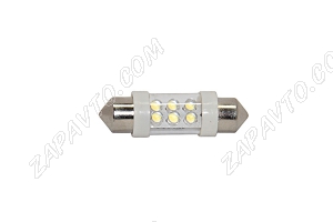 Светодиод - FE-Т10 12 V LED LAMP 6 диодов (салон, номерной знак)