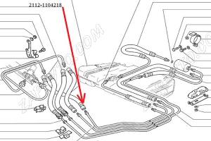 Шланг топливный передний 2112 к рампе (1,5L)