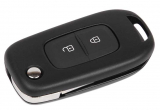 Ключ замка зажигания Renault HITAG AES (выкидной, хром) 2 кнопки VAC 102