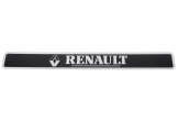 Наклейка порога RENAULT серебристая надпись на черном фоне 44х5 см