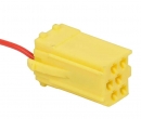 Разъем 6-pin 1 провод Веста 4А0 972 643 Mini ISO желтый