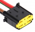 Разъем 6-pin 4 провода Веста 1544147-1 для замка зажигания аналог